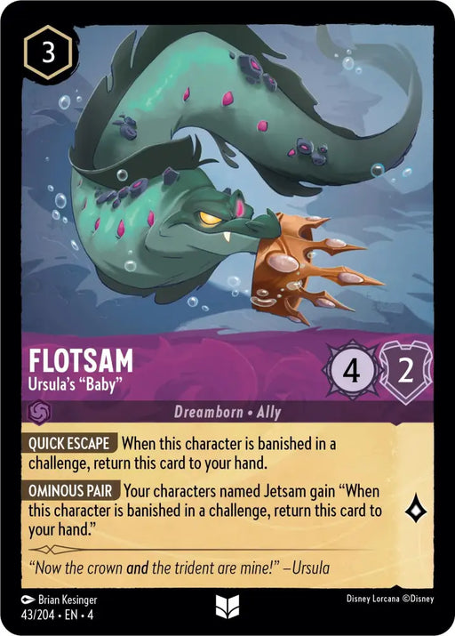 Flotsam - Ursula’s ’Baby’ (43/204) [Ursula’s Return] - Lorcana Single