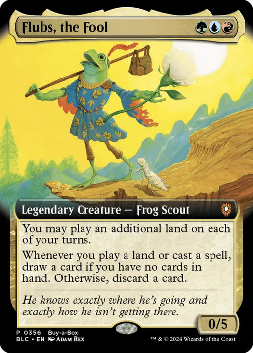 Flubs the Fool (Buy-A-Box) (Extended Art) [Bloomburrow Promos] - MTG Single