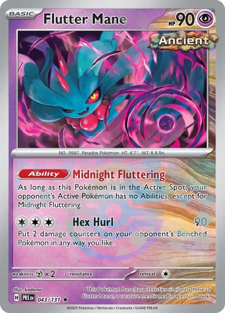 Flutter Mane (043/131) (Master Ball Pattern) [Scarlet & Violet: Prismatic Evolutions] - Pokemon Single
