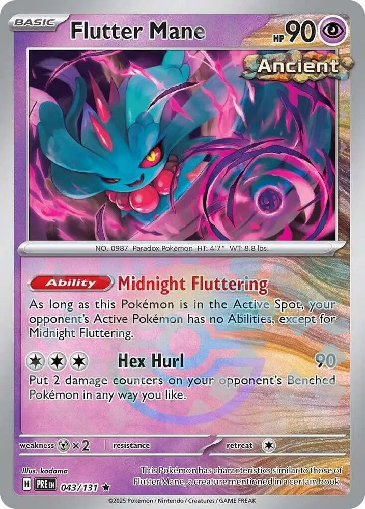 Flutter Mane (043/131) (Poke Ball Pattern) [Scarlet & Violet: Prismatic Evolutions] - Pokemon Single