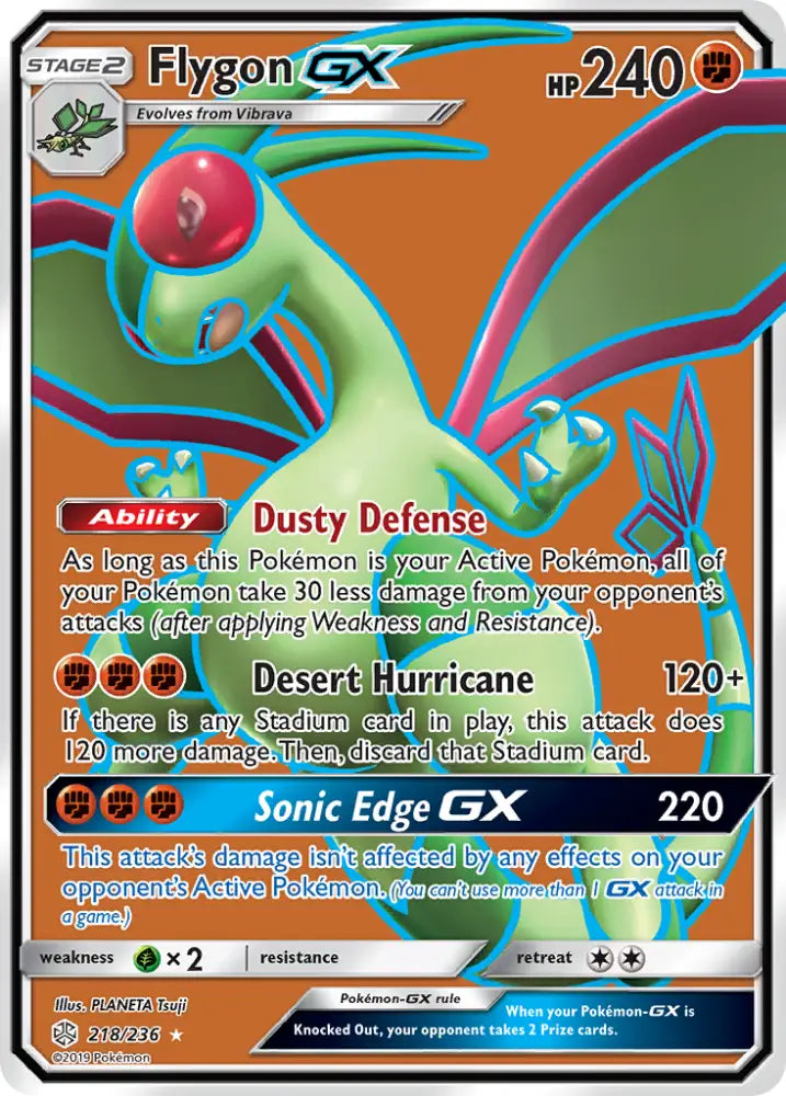 Flygon GX (218/236) [Sun & Moon: Cosmic Eclipse] - Pokemon Single