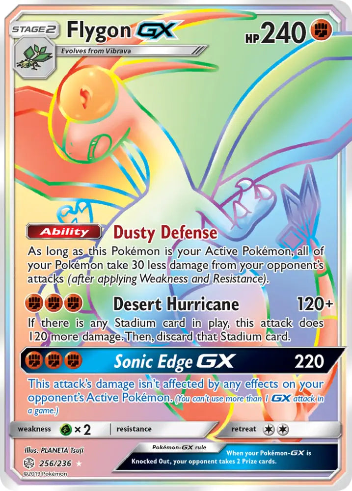 Flygon GX (256/236) [Sun & Moon: Cosmic Eclipse] - Pokemon Single