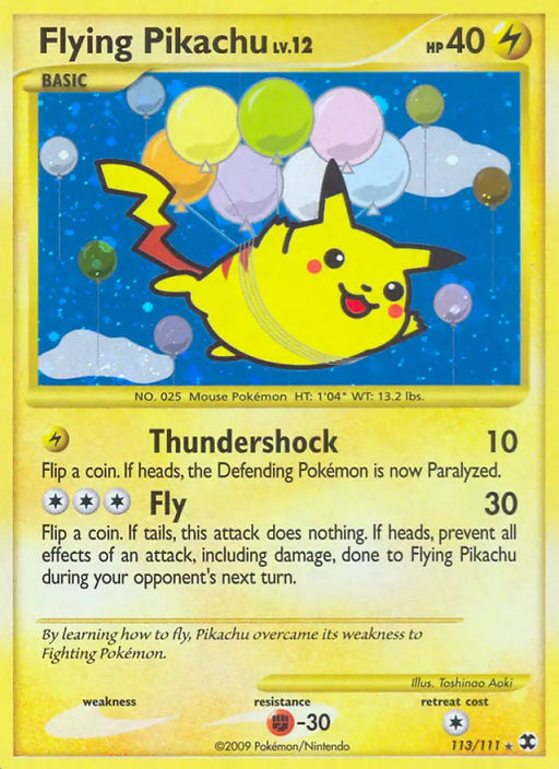 Flying Pikachu (113/111) [Platinum: Rising Rivals] - Pokemon Single
