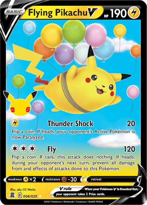 Flying Pikachu V (006/025) [Celebrations: 25th Anniversary] - Pokemon Single