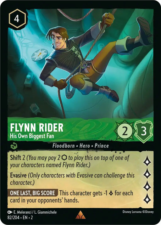Flynn Rider - His Own Biggest Fan (82/204) [Rise of the Floodborn] - Lorcana Single