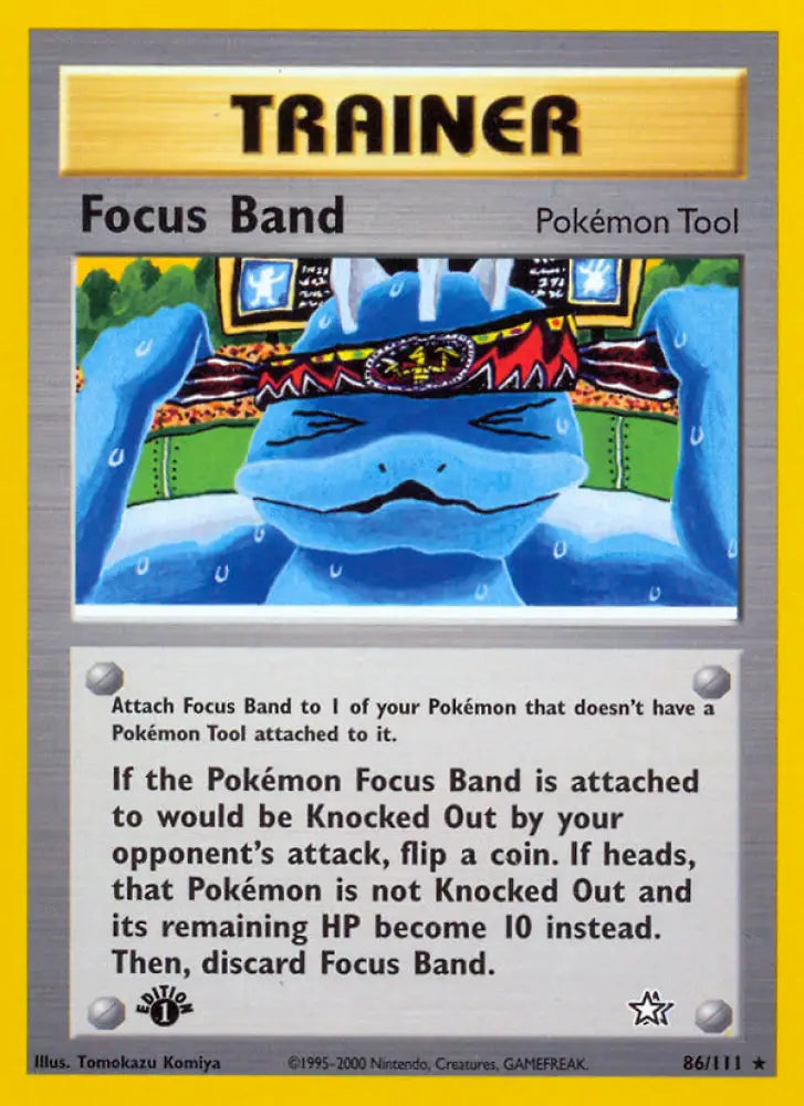 Focus Band (86/111) [Neo Genesis 1st Edition] - Pokemon Single