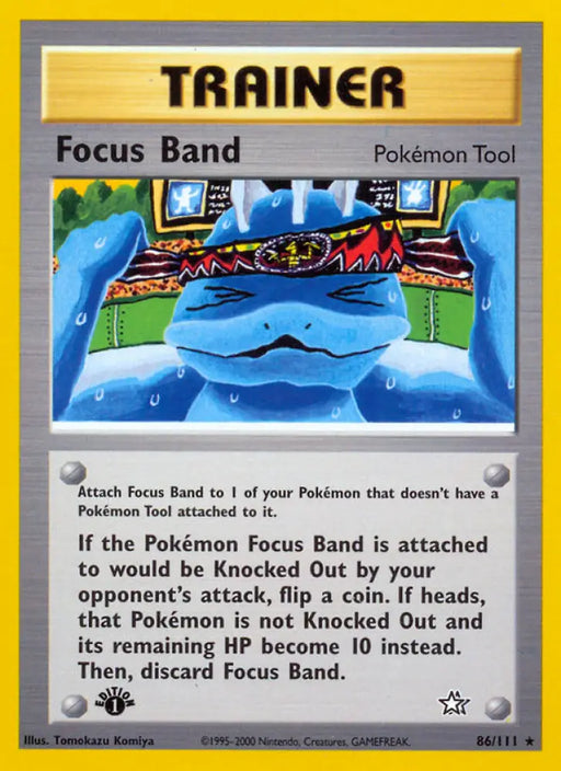 Focus Band (86/111) [Neo Genesis 1st Edition] - Pokemon Single
