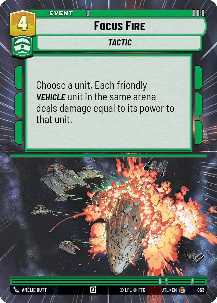 Focus Fire (Hyperspace Foil) (863) [Jump to Lightspeed] - Star Wars: Unlimited Single