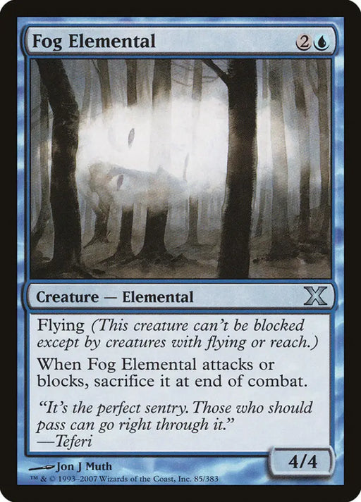 Fog Elemental [Tenth Edition] - MTG Single