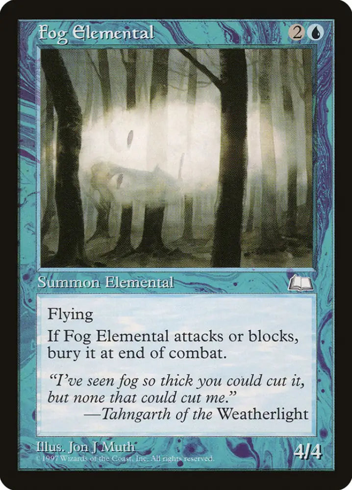 Fog Elemental [Weatherlight] - MTG Single