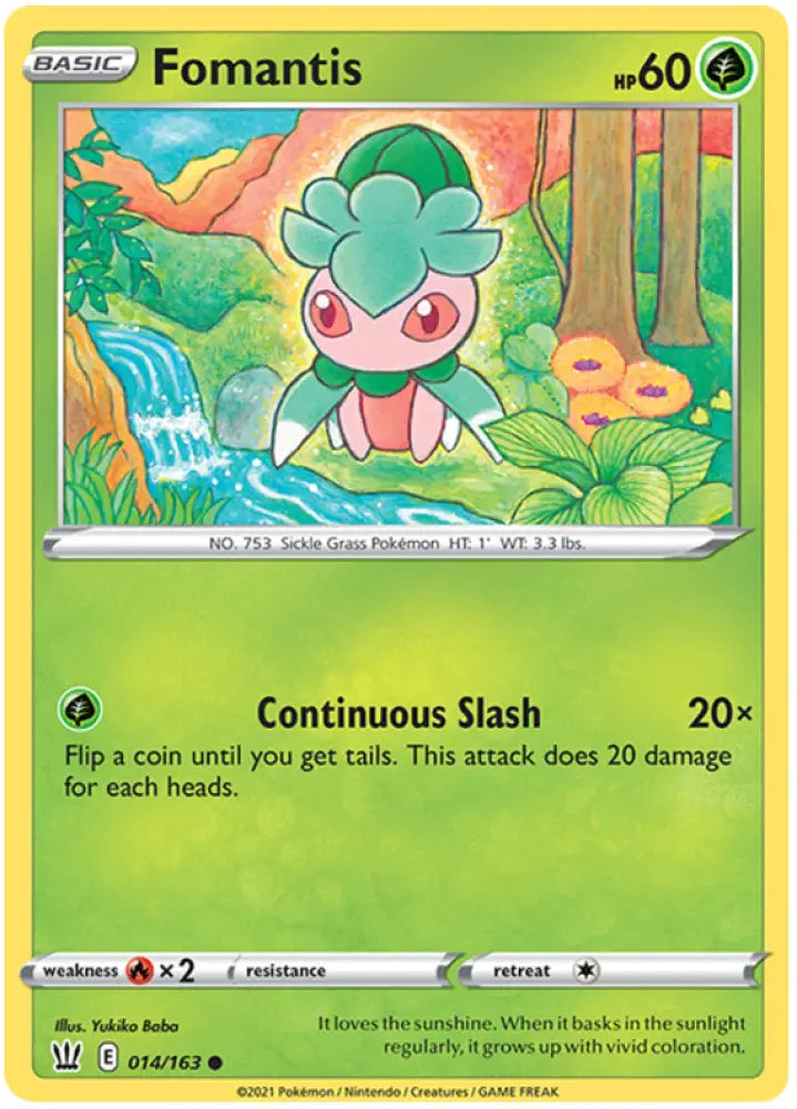 Fomantis (014/163) [Sword & Shield: Battle Styles] - Pokemon Single