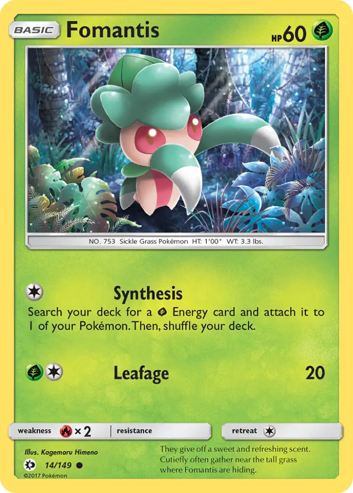 Fomantis (14/149) [Sun & Moon: Base Set] - Pokemon Single