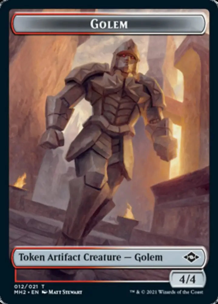 Food (18) // Golem Double-Sided Token [Modern Horizons 2 Tokens] - MTG Single