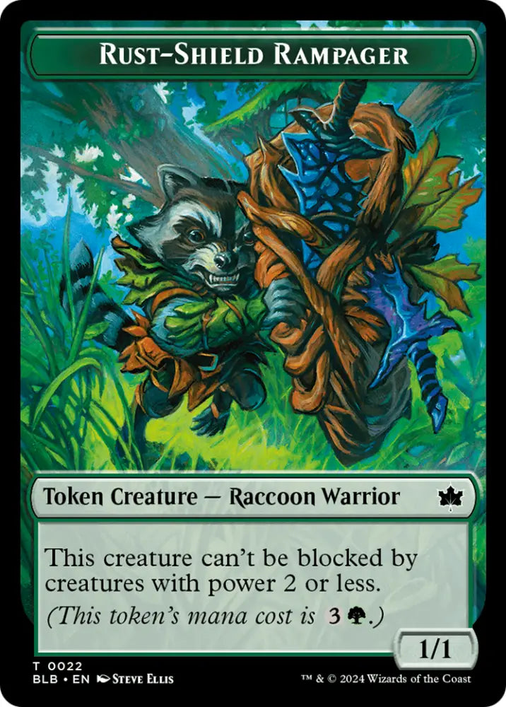 Food // Rust-Shield Rampager Double-Sided Token [Bloomburrow Tokens] - MTG Single