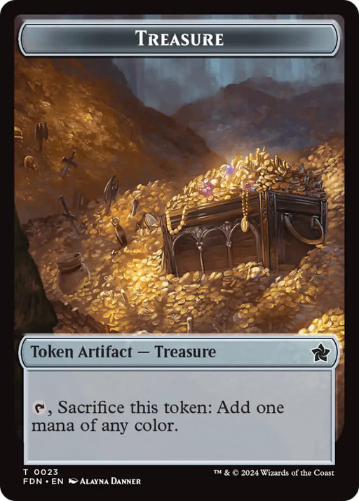 Food // Treasure Double-Sided Token [Foundations Tokens] - MTG Single