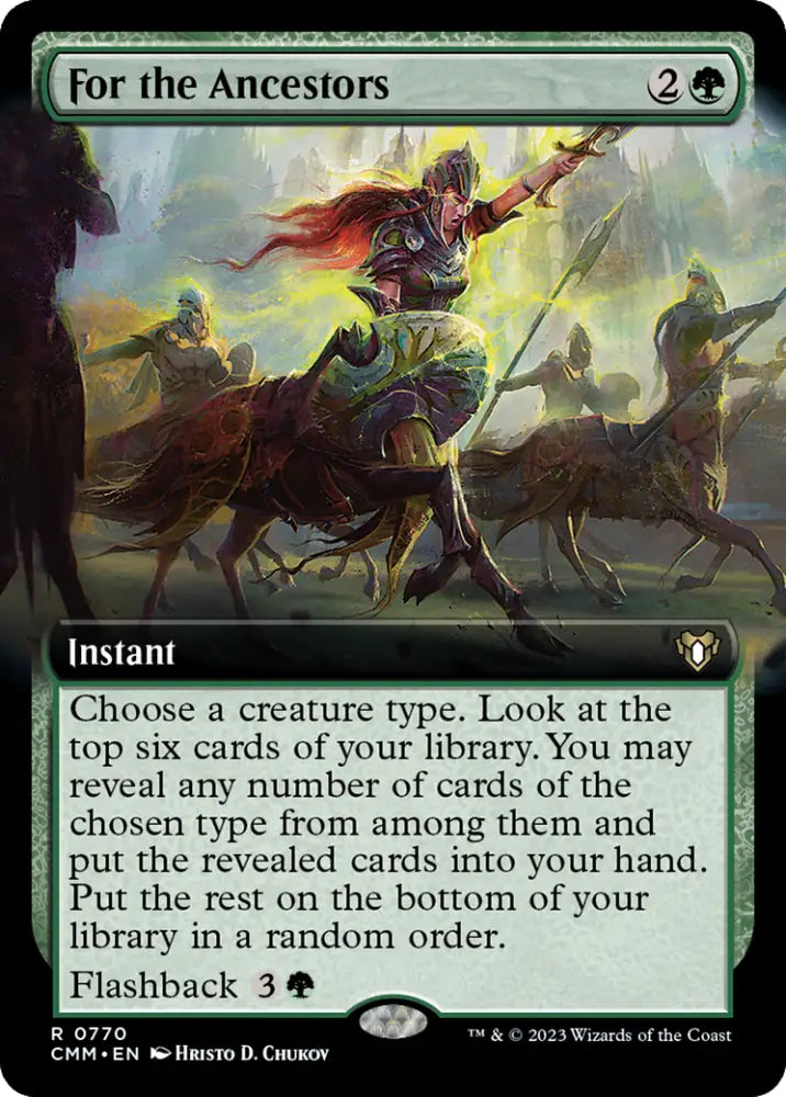 For the Ancestors (Extended Art) [Commander Masters] - MTG Single