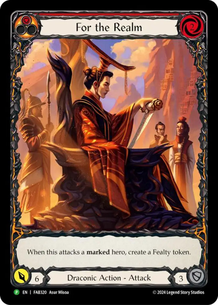 For the Realm [FAB320] (Promo) Rainbow Foil - Flesh And Blood Single