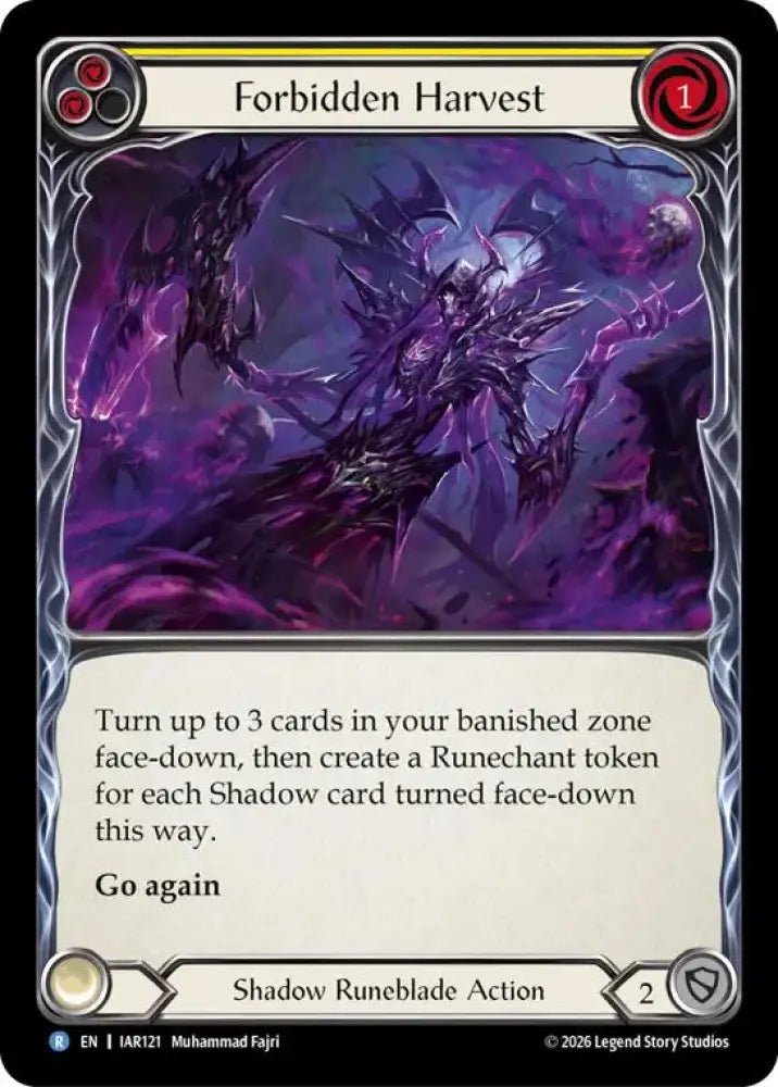 Forbidden Harvest (IAR121) [Usurp the Shadow Throne]