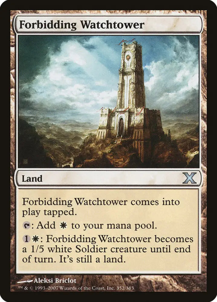 Forbidding Watchtower [Tenth Edition] - MTG Single