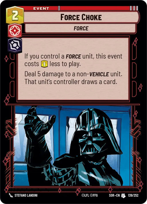 Force Choke (139/252) [Spark of Rebellion] - Star Wars: Unlimited Single