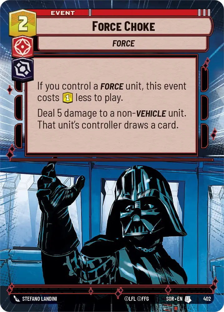 Force Choke (Hyperspace) (402) [Spark of Rebellion] - Star Wars: Unlimited Single