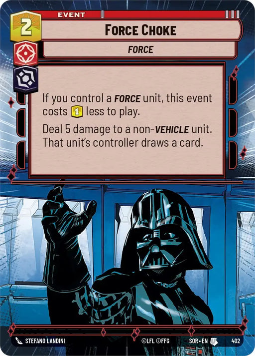Force Choke (Hyperspace) (402) [Spark of Rebellion] - Star Wars: Unlimited Single