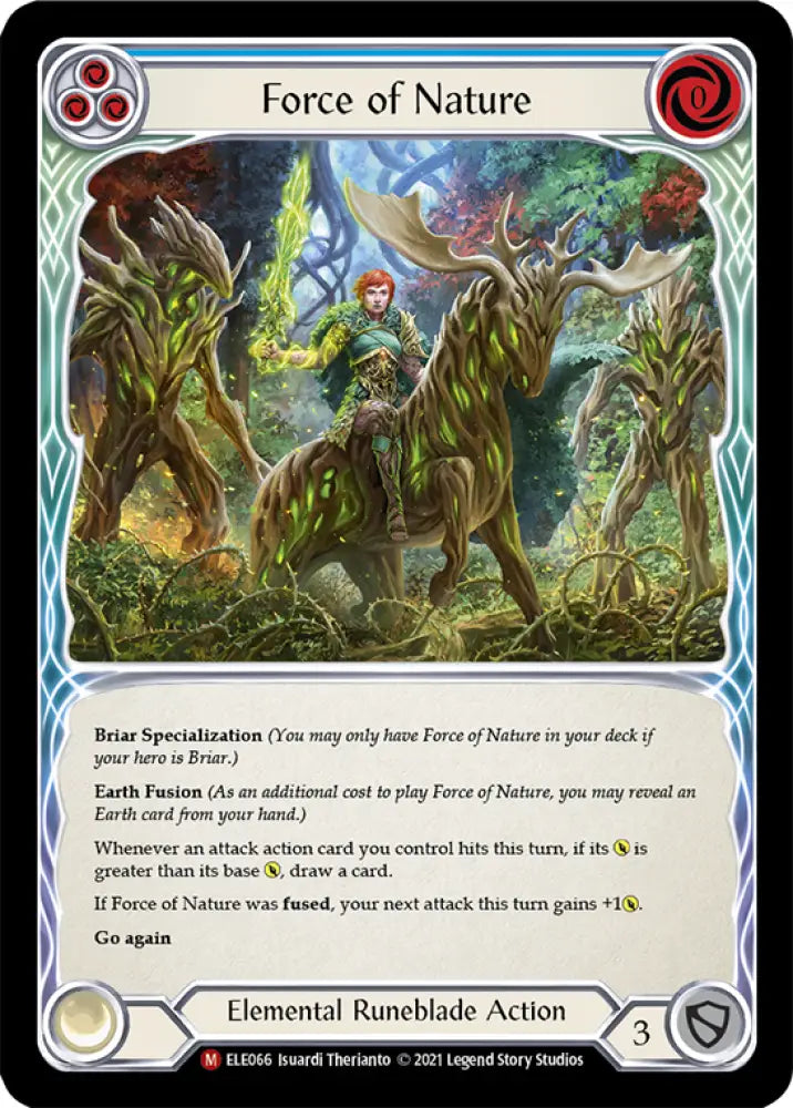 Force of Nature [Tales of Aria 1st Edition] 1st Edition Rainbow Foil - Flesh And Blood Single