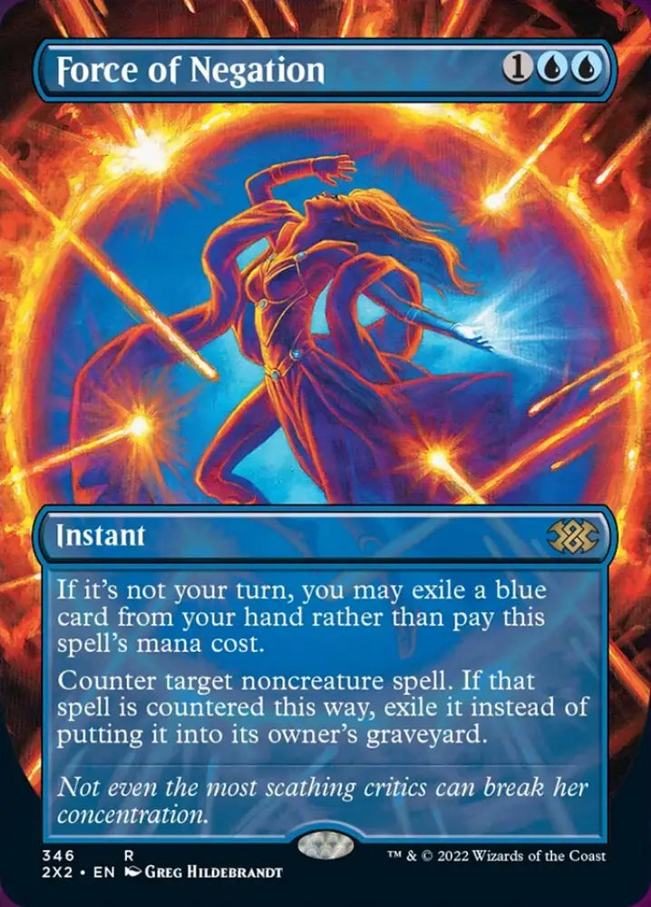 Force of Negation (Borderless Alternate Art) [Double Masters 2022] - MTG Single