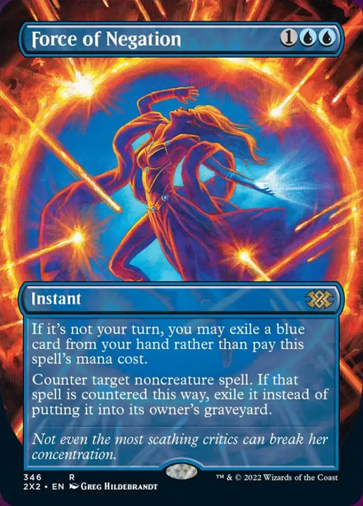 Force of Negation (Borderless Alternate Art) [Double Masters 2022] - MTG Single