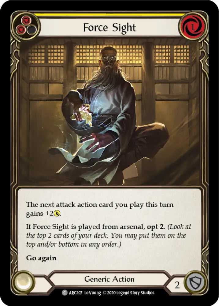 Force Sight (Yellow) [Arcane Rising Unlimited] Unlimited Normal - Flesh And Blood Single