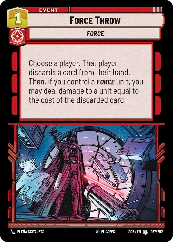 Force Throw (167/252) [Spark of Rebellion] - Star Wars: Unlimited Single