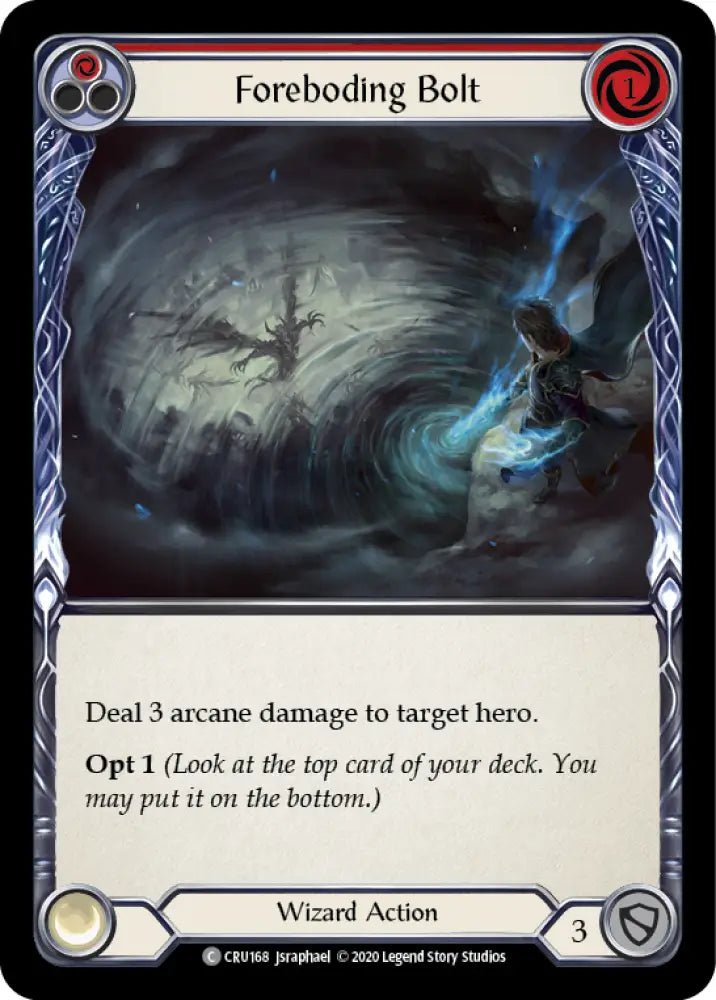 Foreboding Bolt (Red) [Crucible of War 1st Edition] 1st Edition Normal - Flesh And Blood Single