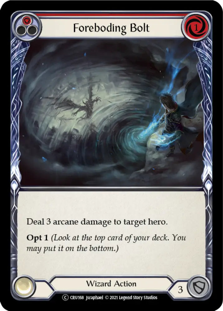Foreboding Bolt (Red) [Crucible of War Unlimited] Unlimited Rainbow Foil - Flesh And Blood Single