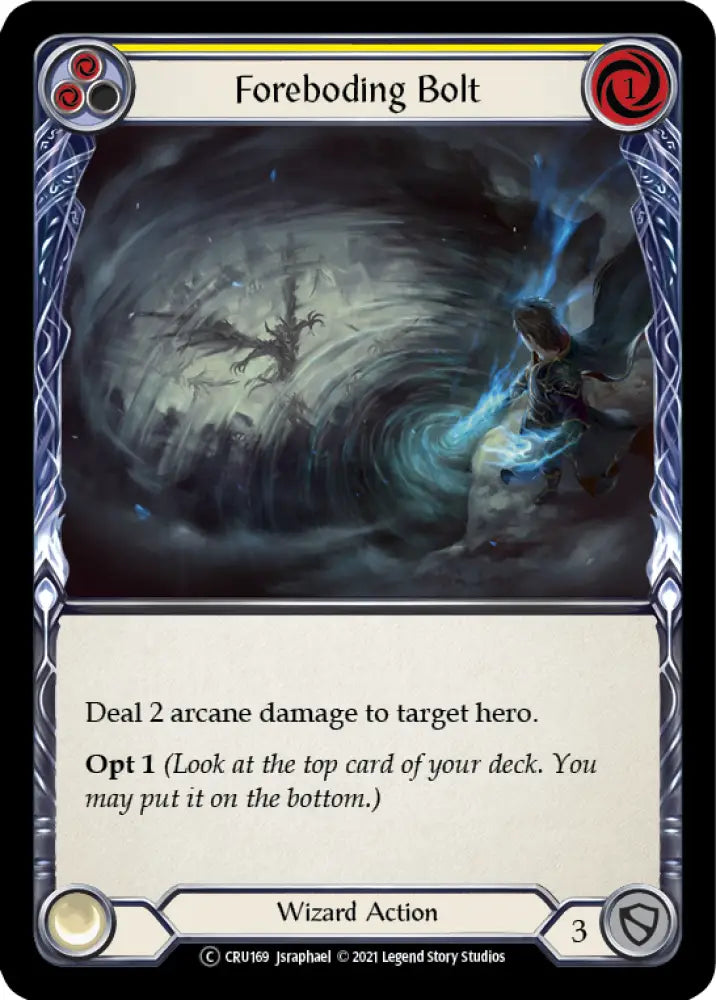 Foreboding Bolt (Yellow) [Crucible of War Unlimited] Unlimited Rainbow Foil - Flesh And Blood Single
