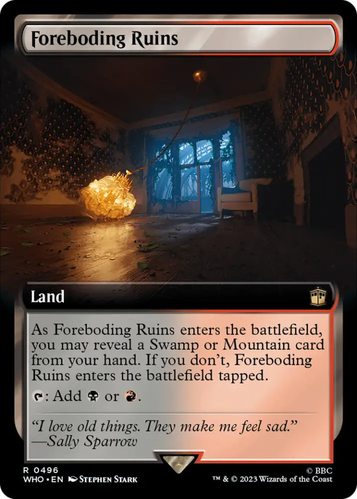 Foreboding Ruins (Extended Art) [Doctor Who] - MTG Single