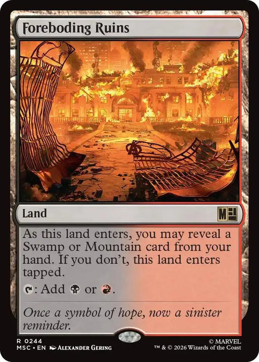 Foreboding Ruins (Surge Foil) (244) [Marvel Super Heroes Commander]