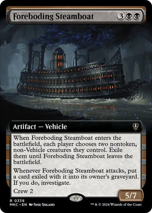 Foreboding Steamboat (Extended Art) [Murders at Karlov Manor Commander] - MTG Single