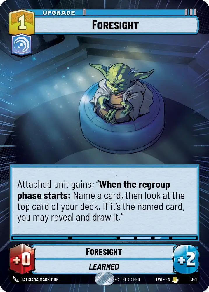 Foresight (Hyperspace) (341) [Twilight of the Republic] - Star Wars: Unlimited Single