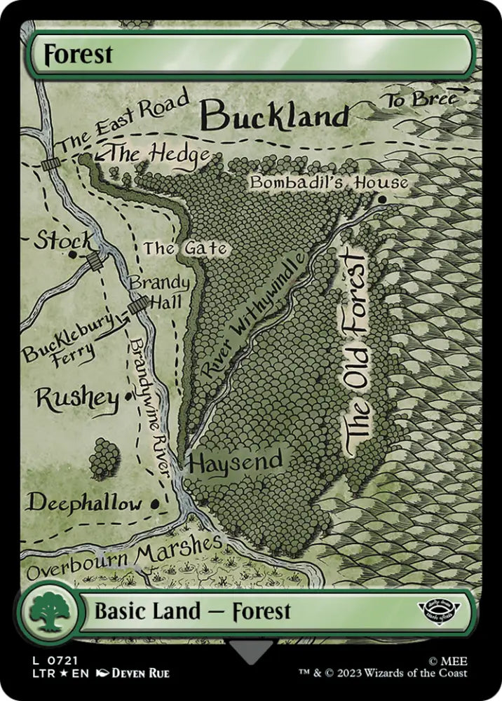 Forest (0721) (Surge Foil) [The Lord of the Rings: Tales of Middle-Earth] - MTG Single