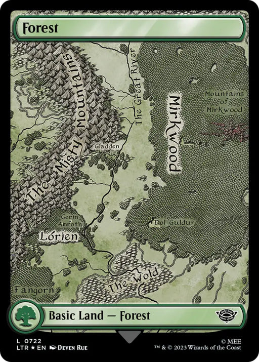 Forest (0722) (Surge Foil) [The Lord of the Rings: Tales of Middle-Earth] - MTG Single