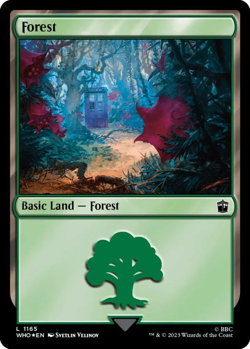 Forest (1165) (Surge Foil) [Doctor Who] - MTG Single