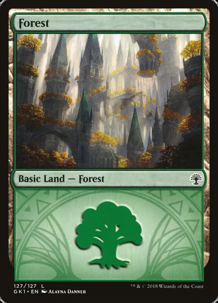 Forest (127) [Guilds of Ravnica Guild Kit] - MTG Single