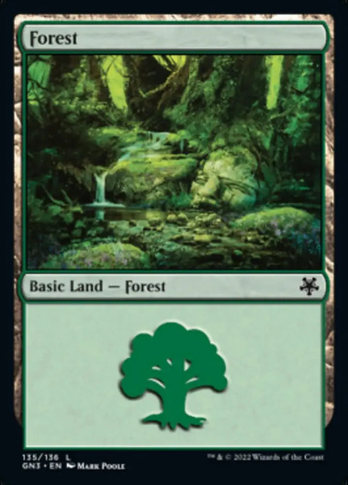 Forest (135) [Game Night: Free-for-All] - MTG Single