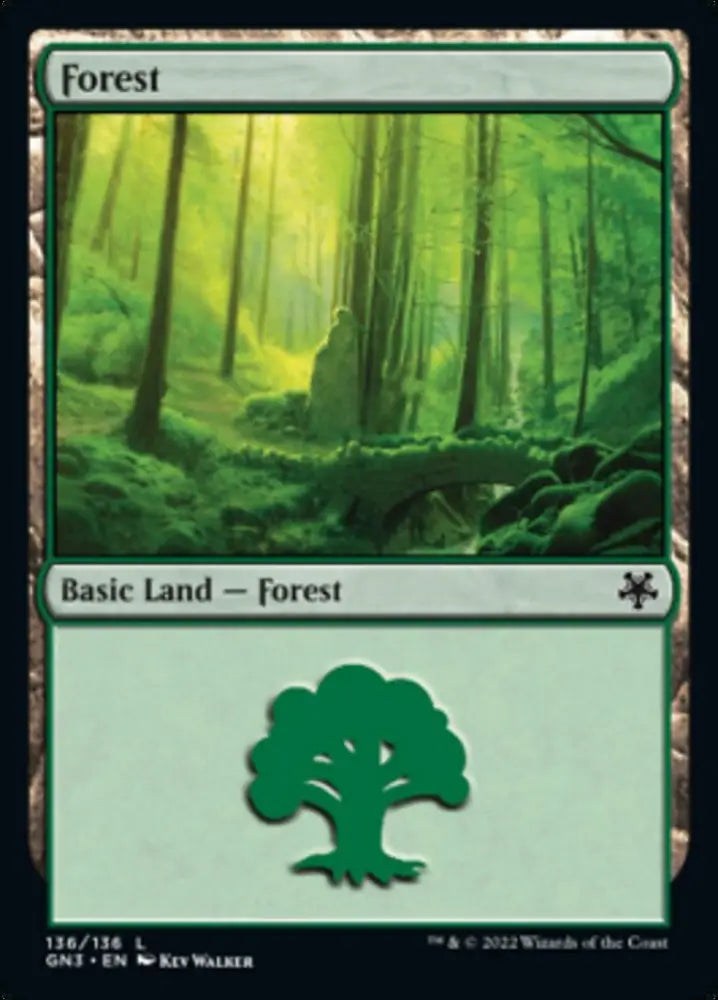 Forest (136) [Game Night: Free-for-All] - MTG Single