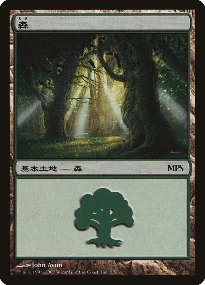 Forest (2007) (5) JA [Magic Premiere Shop] - MTG Single