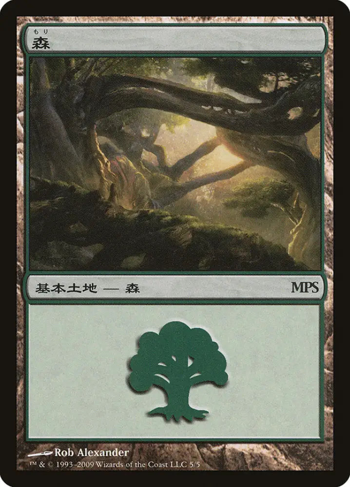 Forest (2009) (5) JA [Magic Premiere Shop] - MTG Single