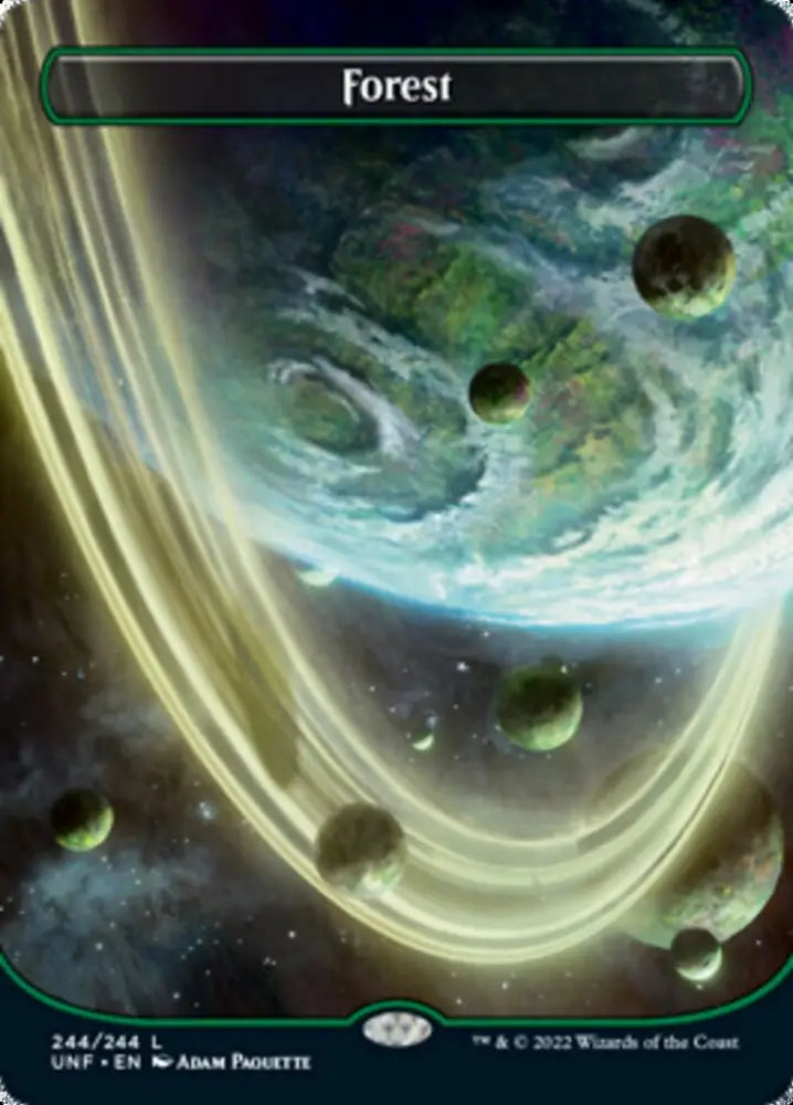 Forest (244) (Orbital Space-ic Land) [Unfinity] - MTG Single