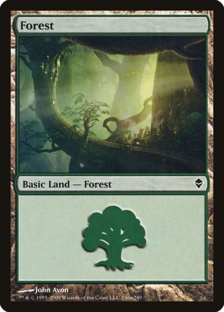 Forest (246a) [Zendikar] - MTG Single