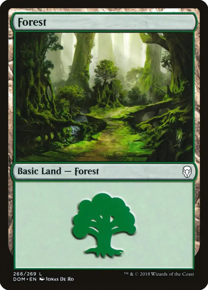 Forest (266) [Dominaria] - MTG Single
