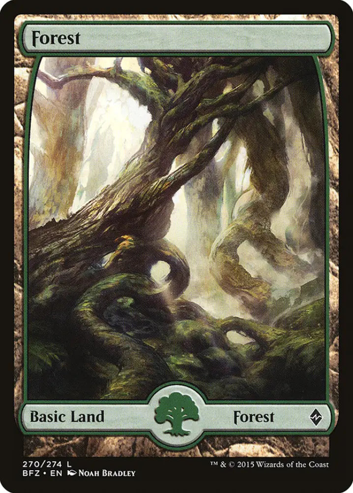 Forest (270) (Full Art) [Battle for Zendikar] - MTG Single